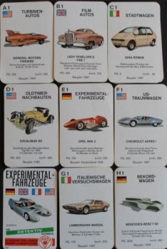 Altenburg Spielkarten "Experimental-Vehicles" 1967 Cardgame (2912)