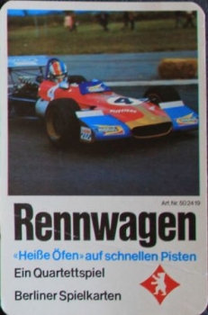 Berliner Spielkarten "Rennwagen" 1970 Cardgame (2909)
