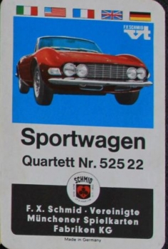 Schmid Spiele "Sportwagen" 1967 Cardgame (2910)