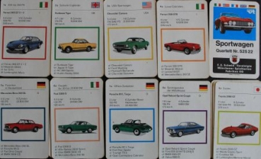 Schmid Spiele "Sportwagen" 1967 Cardgame (2910)