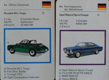 Schmid Spiele "Sportwagen" 1967 Cardgame (2910)