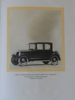 Oakland Sechs-Cylinder Modellprogramm 1924 Automobilprospekt (4525)