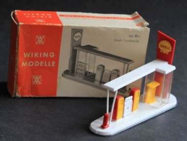 Wiking Shell Gasstation 1960 Wiking Plasticmodel with original box (2723)