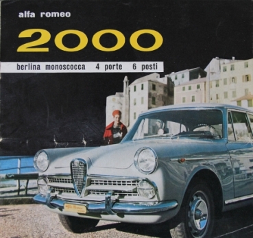 Alfa Romeo 2000 Berlina Monoscocca 1959 Carbrochure (4582)