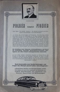 Nash "Pionier bleibt Pionier" 1951 Automobilprospekt (4608)
