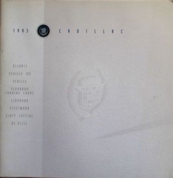 Cadillac Allante Seville Eldorado Modelprogram 1993 Carbrochure (2961)