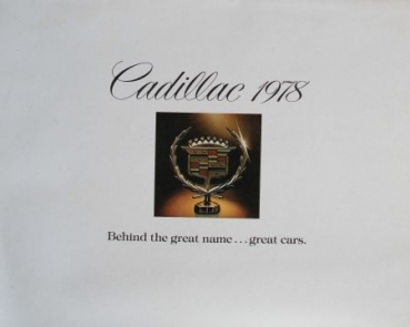 Cadillac Modelprogram 1978 "Behind the great name" Carbrochure (2955)
