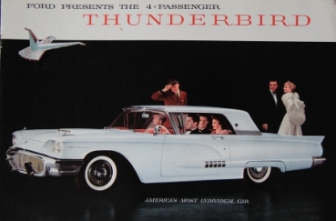Ford Thunderbird "The 4-Passenger" 1958 Automobilprospekt (4791)