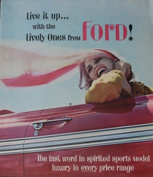 Ford Modelprogram 1962 "Live it up..." Carbrochure (4812)
