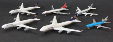 Schuco Boing 747 Aeroplanes 1975 six Metalmodels different Airlines (4827)