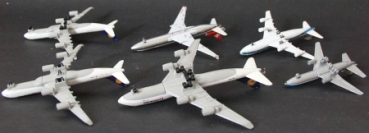 Schuco Boing 747 Aeroplanes 1975 six Metalmodels different Airlines (4827)