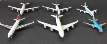 Schuco Boing 747 Aeroplanes 1975 six Metalmodels different Airlines (4827)