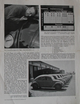 Volkswagen KdF-Wagen Modellprogramm 1938 "Entwicklung und Erprobung" Automobilprospekt (4833)