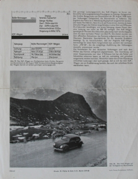 Volkswagen KdF Modelprogram 1938 "Entwicklung und Erprobung" Carbrochure (4833)