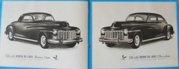 Dodge Modelprogram 1946 "The smoothest car afloat" Carbrochure (4873)