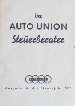 Auto-Union "Der Steuerberater" 1936 Automobilprospekt (1006)