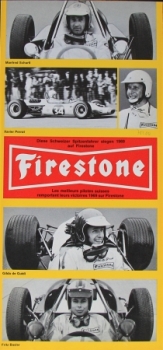 Firestone 1969 "Diese Schweizer Fahrer siegen" Reifen-Prospekt (4883)