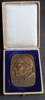 Bernd Rosemeyer 1938 Bronze-Gedächtnis Plakette in Box (1185)