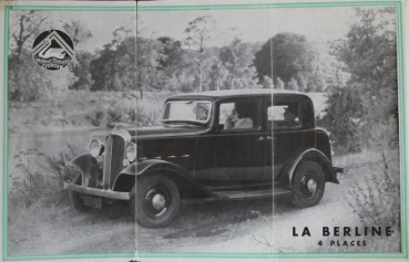 Citroen 8 CV Modelprogram 1933 Carbrochure (4921)