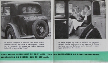 Citroen 8 CV Modelprogram 1933 Carbrochure (4921)