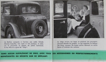 Citroen 8 CV Modellprogramm 1933 Automobilprospekt (4921)