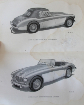 Austin Healey 100 six Cylindre 1957 Owners Manual (4922)