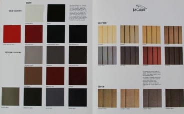 Preview: Jaguar XJ 6 Limousinen Farben- und Preisliste 1989 Automobilprospekt (4850)