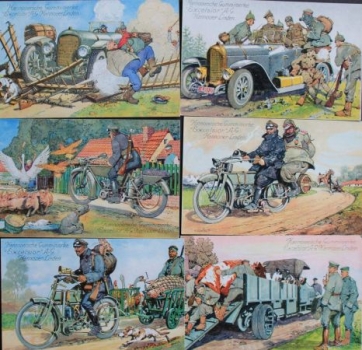 Excelsior Gummiwerke 1914 Postcard-Map with 16 original postcards (3028)