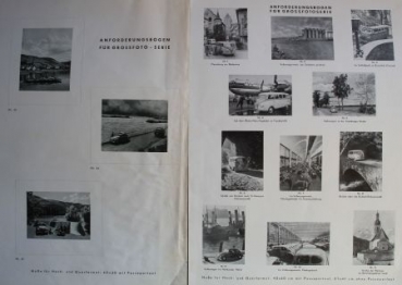 Volkswagen Advertisingsheeds 1956 "Anforderungsbogen für Grossfoto-Serie" (3039)