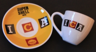 Shell Cofffeecup-Set 1965 "ICA Super Shell" (4983)