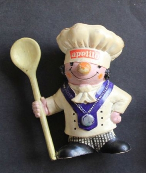 Apetito Cookfigur with cookingspoon 1980 hardrubber (2757)