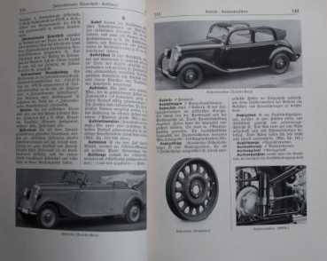 Georges "Woerterbuch der Kraftfahrt" Vehicletechnic 1938 (6364)