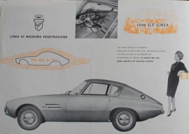 Ghia 1500 GT Modelprogram 1962 Carbrochure (3077)