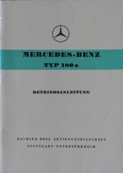 Mercedes-Benz 180a 1958 Betriebsanleitung (5067)