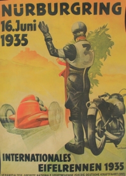 Nürburgring Internationales Eifelrennen 1935 Motorsport-Rennplakat (5082)