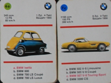 Preview: Schmid Spiele "BMW einst - jetzt" 1965 Cardgame (5132)
