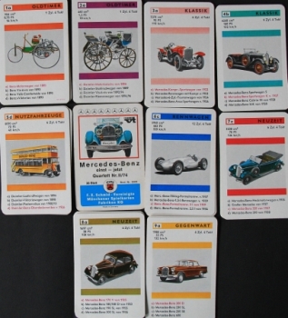Schmid Spiele "Mercedes-Benz einst - jetzt" 1967 Cardgame (5138)