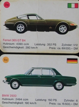 Preview: Schmid Spiele "Quiz + Trumpfspiel + Quartett - Auto Großbilder" 1971 Cardgame (5140)