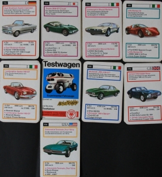 Preview: Altenburg Spielkarten "Testwagen - Experimental-Fahrzeuge" 1967 Cardgame (5145)