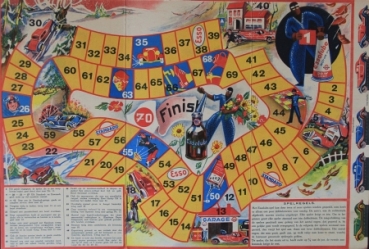 Esso Brettspiel 1930 Essolube Motor Oil mit Spielfiguren (5141)