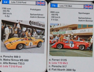 Preview: Schmid Spiele "Auto-Rennsport mit Eddie Guba" 1973 Cardgame (5146)