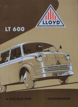 Lloyd LT 600 Transporter Modelprogram 1958 Carbrochure (5266)