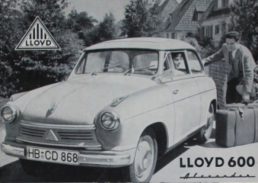 Lloyd 600 Alexander 1957 Automobilprospekt (8461)