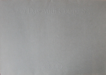 Audi Modellprogramm 1990 "Das Audi Coupe S2" Automobilprospekt-Mappe (5363)