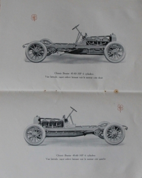 Brasier Automobiles Modellprogramm 1908 Automobilprospekt (5387)