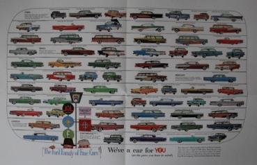 Ford Modelprogram 1958 "Family of fine cars - Facts & Facets"  Carbrochure (5392)