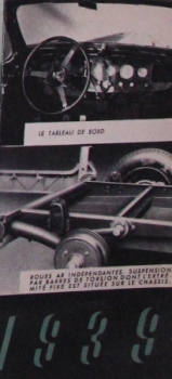 Amilcar Compound Modellprogramm 1939 Automobilprospekt (5395)