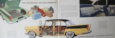 Simca Vedette Modelprogram 1954 Carbrochure (5397)