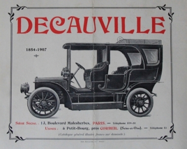 Decauville Aine Modelprogram 1907 Carbrochure (5414)