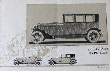 Delahaye Modellprogramm 1922 Automobilprospekt (5451)